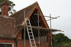 Steel frame supporting external wall, roof and floor